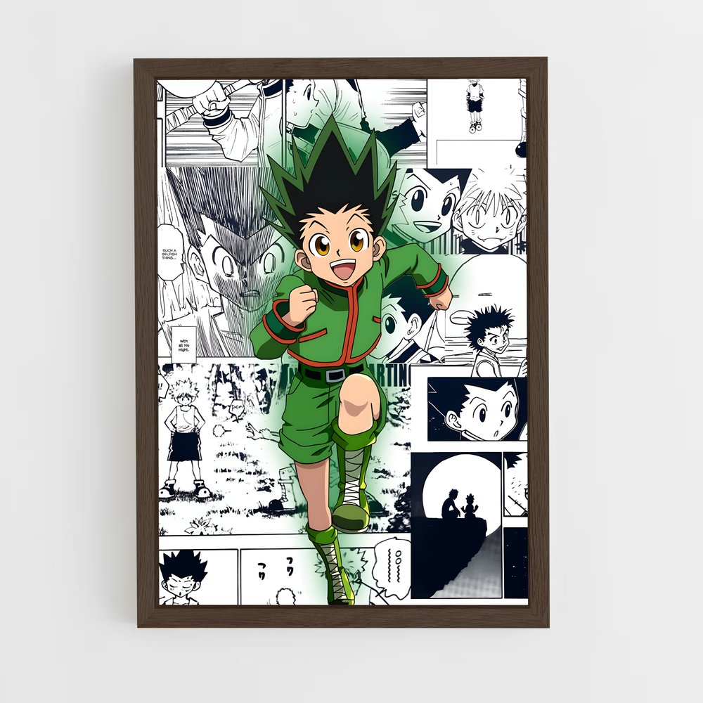 hunter-x-hunter-5 cadre Bois foncé
