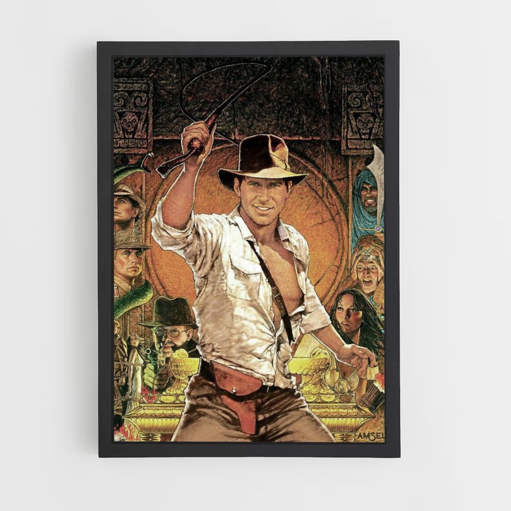 Poster Indiana Jones Zeichnung