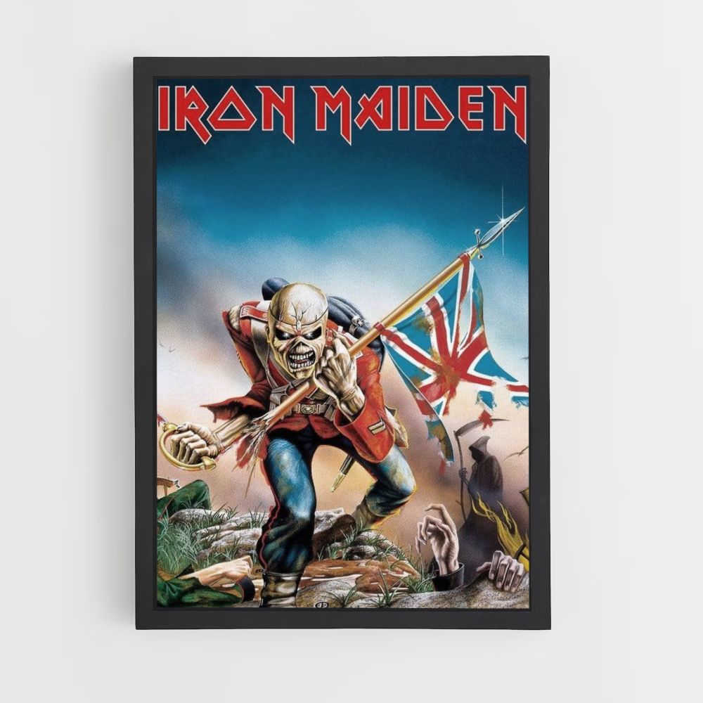 Poster Iron Maiden Englische Flagge