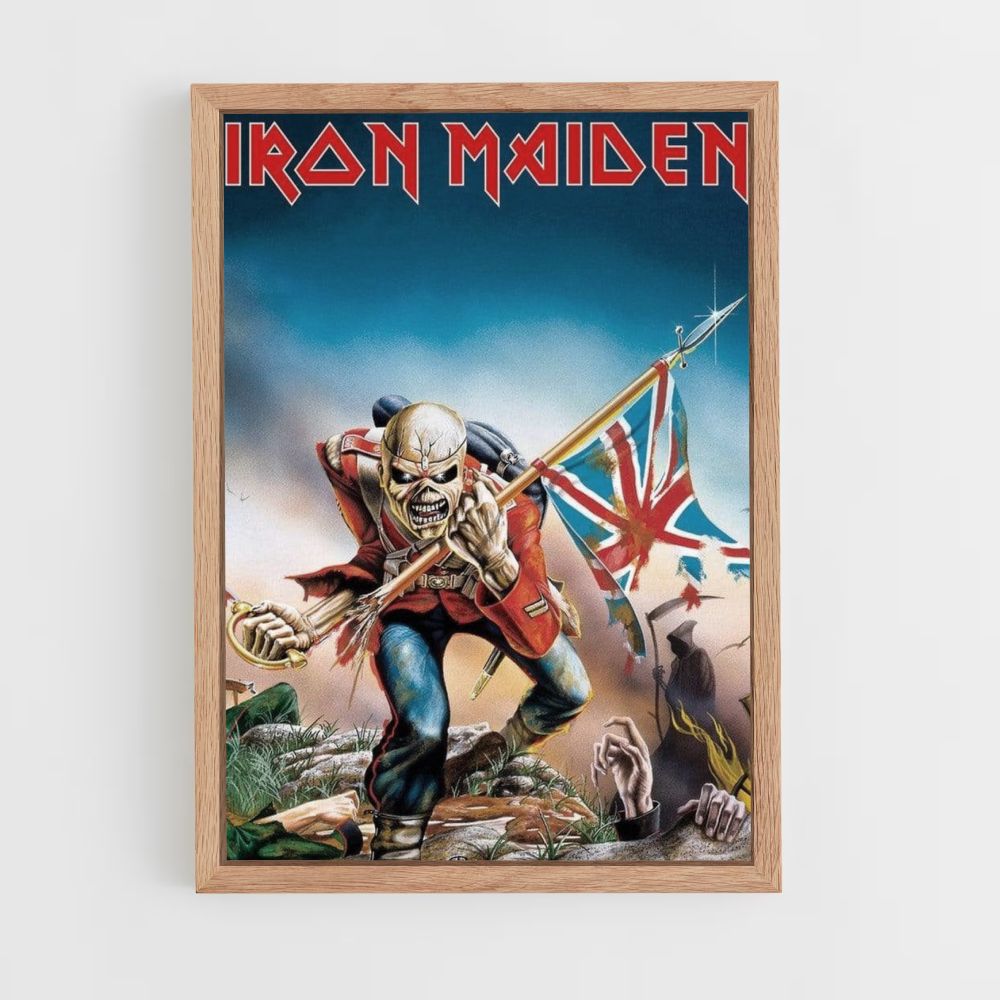 Poster Iron Maiden Englische Flagge