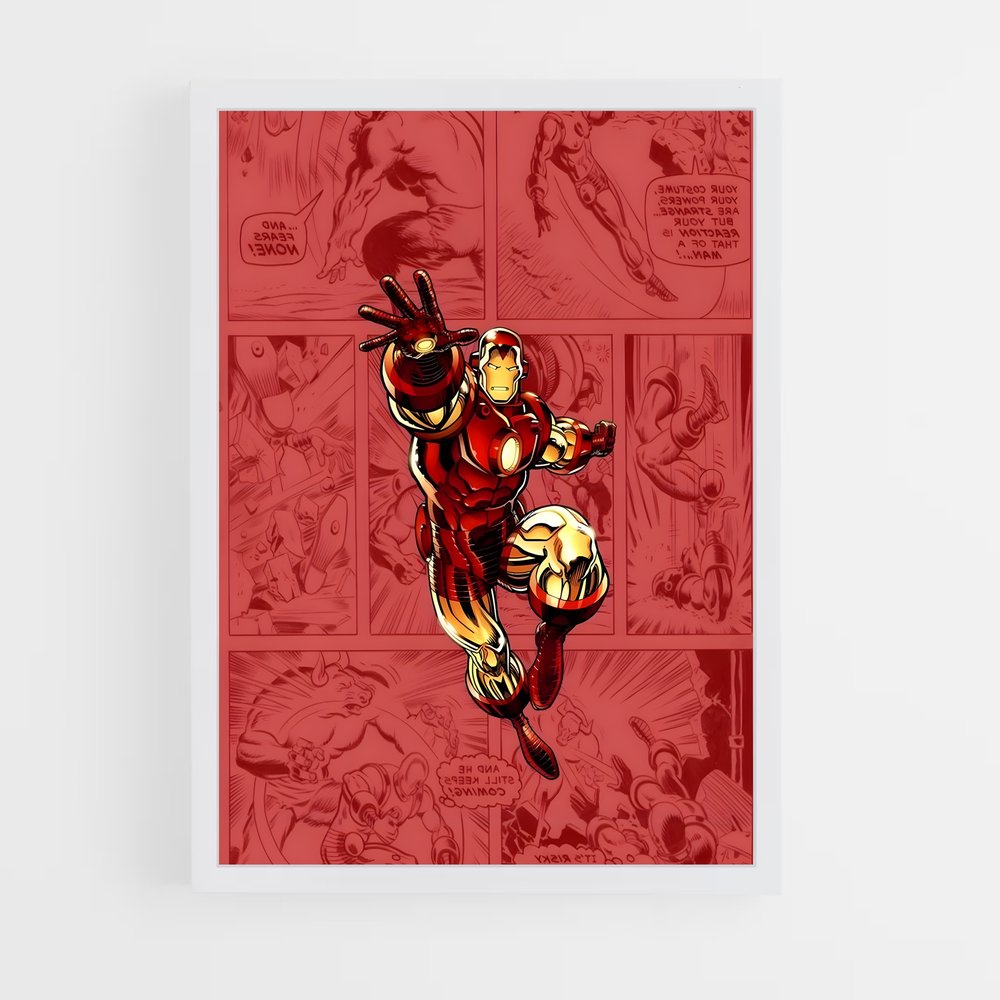 iron-man-1 cadre Blanc
