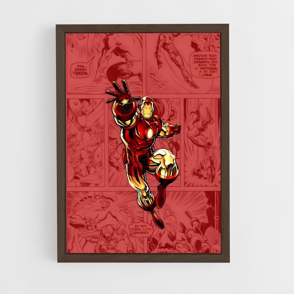 iron-man-1 cadre Bois foncé