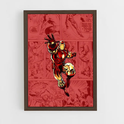 iron-man-1 cadre Bois foncé