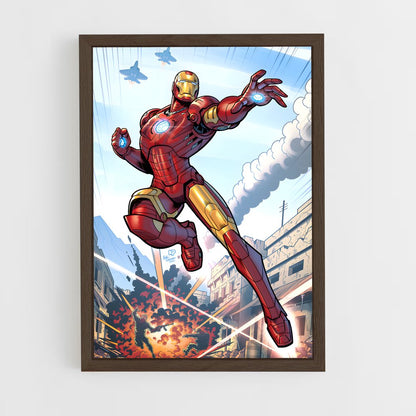 iron-man-3 cadre Bois foncé