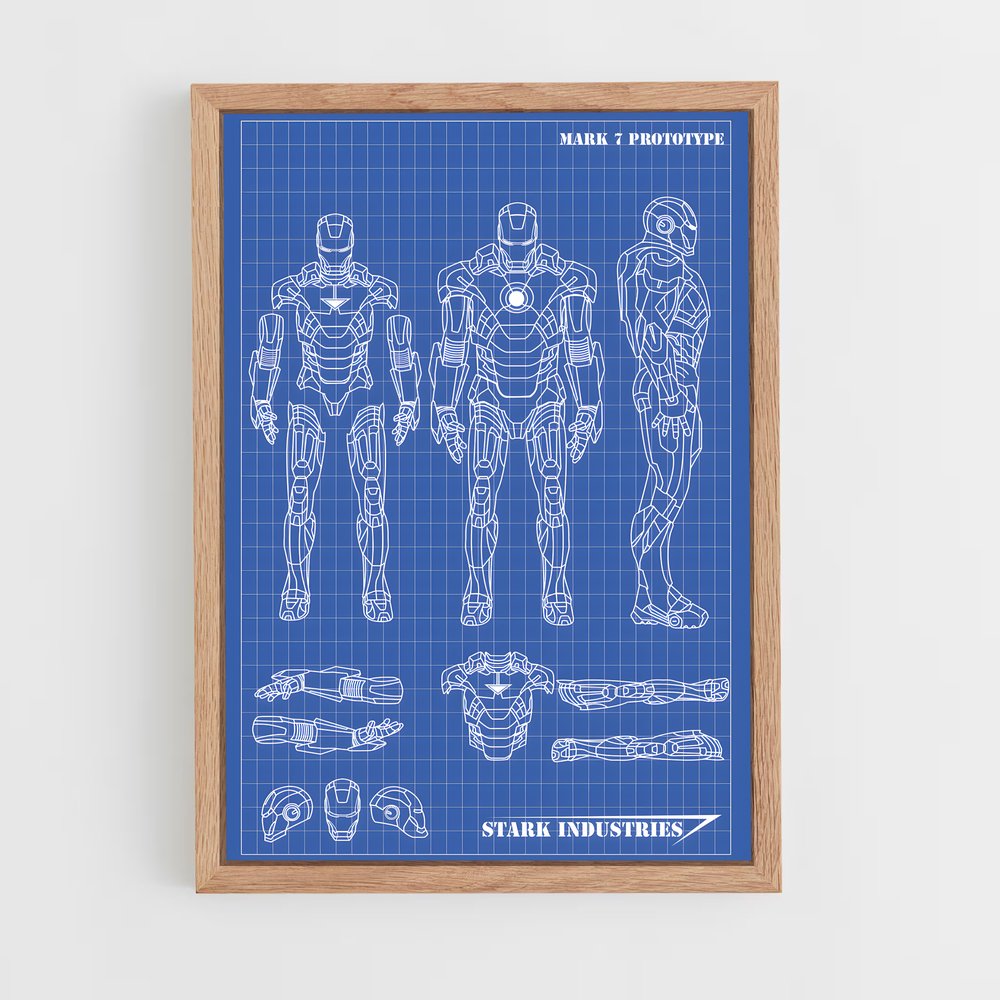 iron-man-5 cadre Bois clair