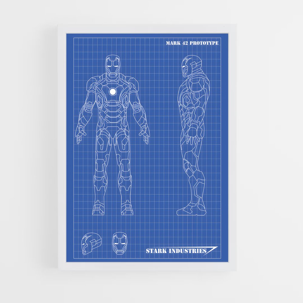 iron-man-6 cadre Blanc