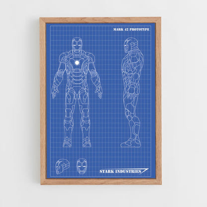 iron-man-6 cadre Bois clair