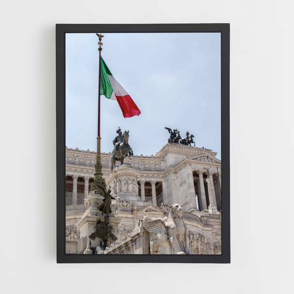 Poster mit italienischer Flagge