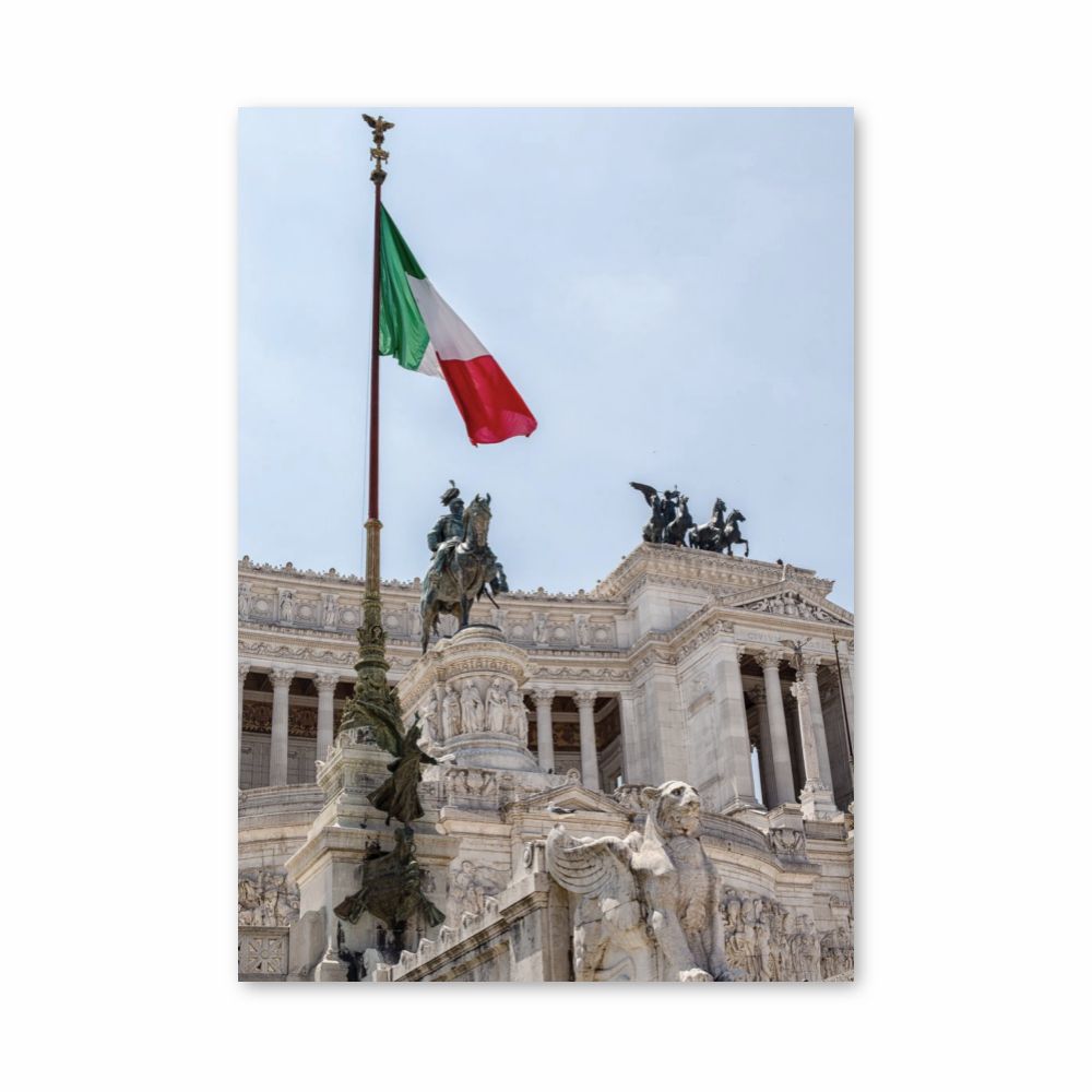 Poster mit italienischer Flagge