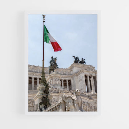 Poster mit italienischer Flagge