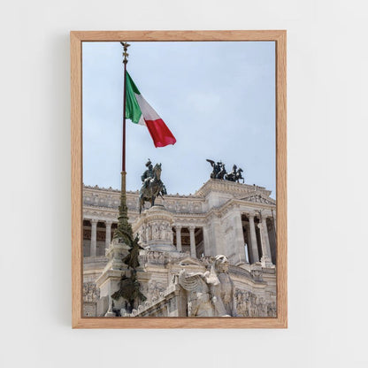 Poster mit italienischer Flagge