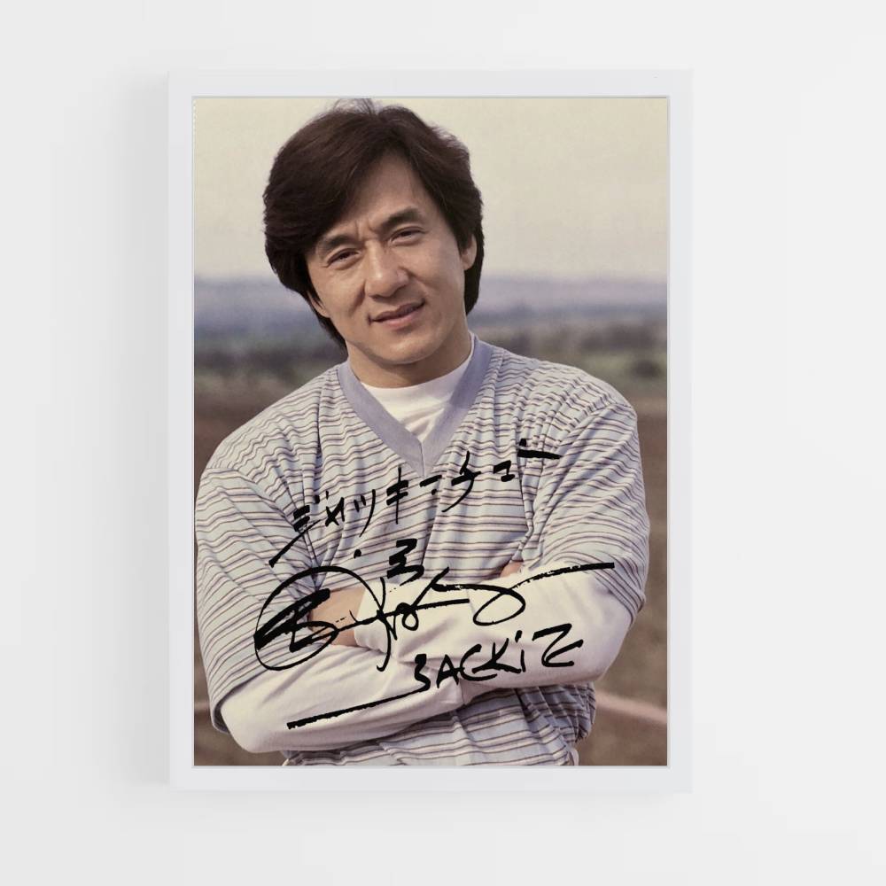 Poster Jackie Chan Autogramm