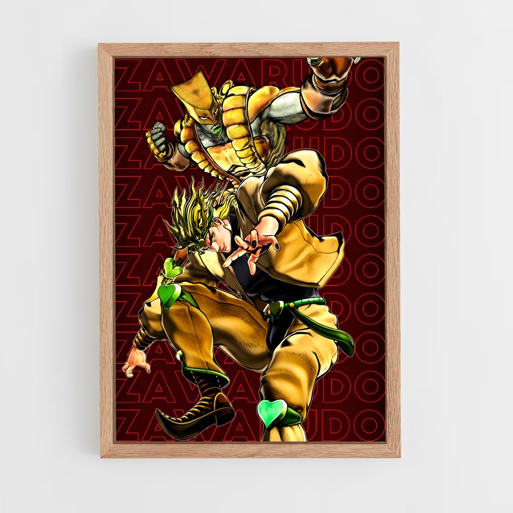 jojo-bizarre-adventure-25 cadre Bois clair