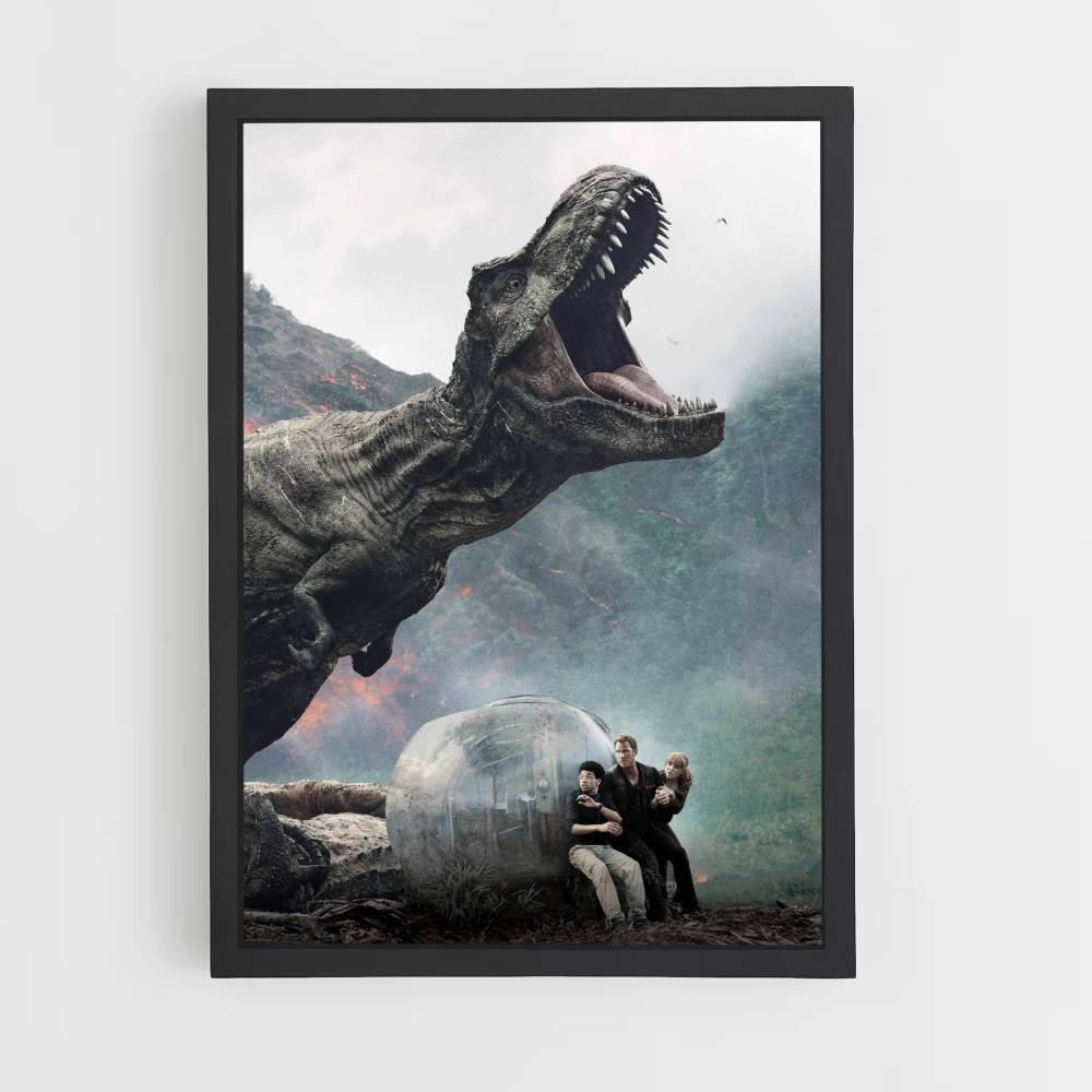 Poster T-Rex-Angriff