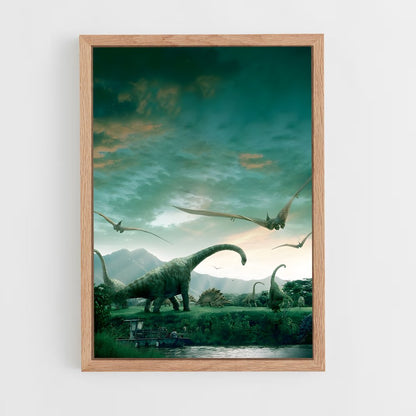 jurassic-park-4 cadre Bois clair