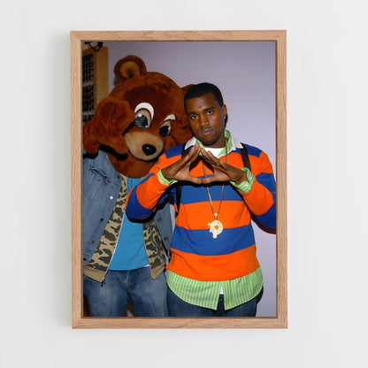 kanye-west-3 cadre Bois clair