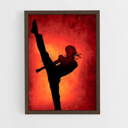 karate-kid-8 cadre Bois foncé