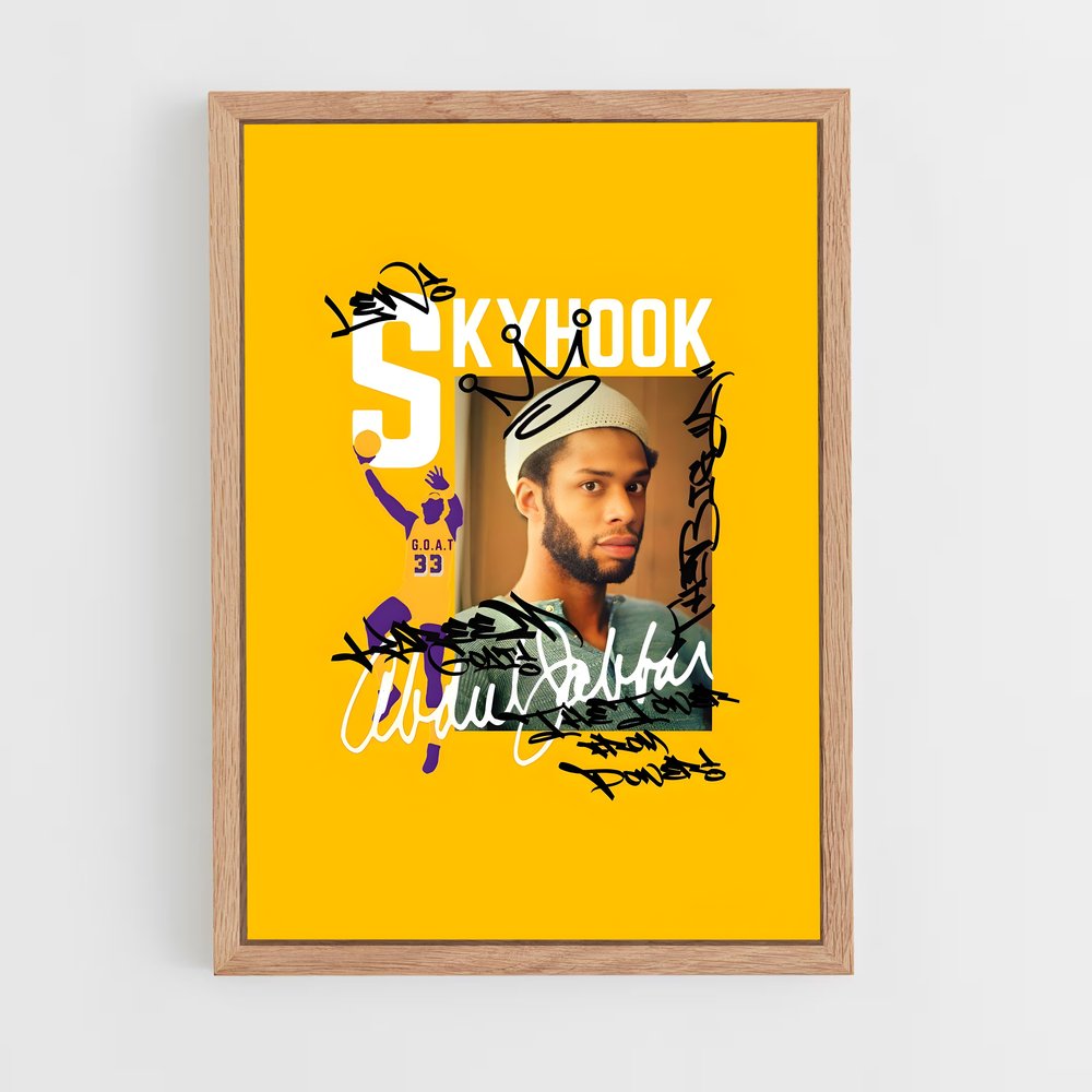 kareem-abdul-jabbar-4 cadre Bois clair