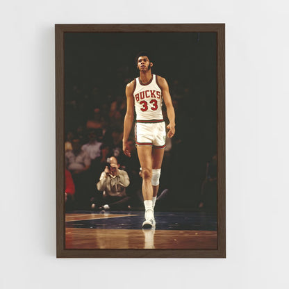 kareem-abdul-jabbar-9 cadre Bois foncé