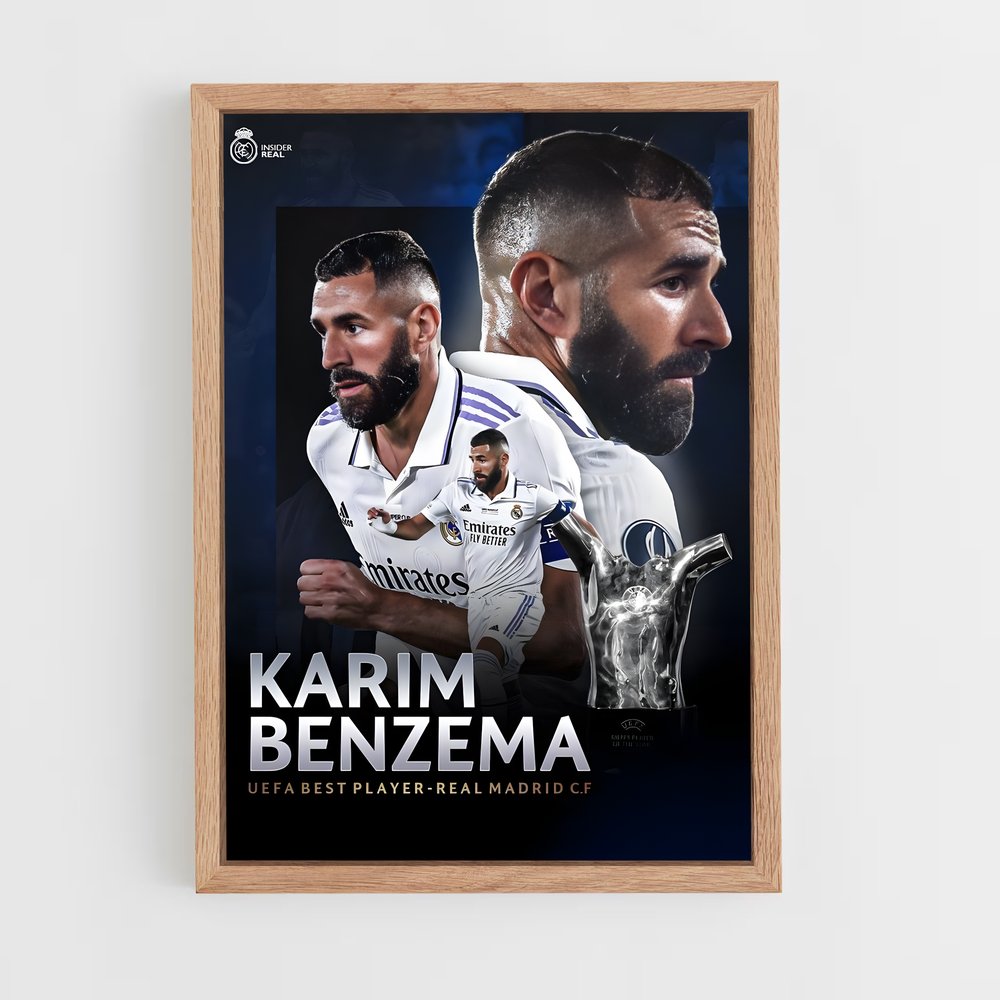karim-benzema-8 cadre Bois clair