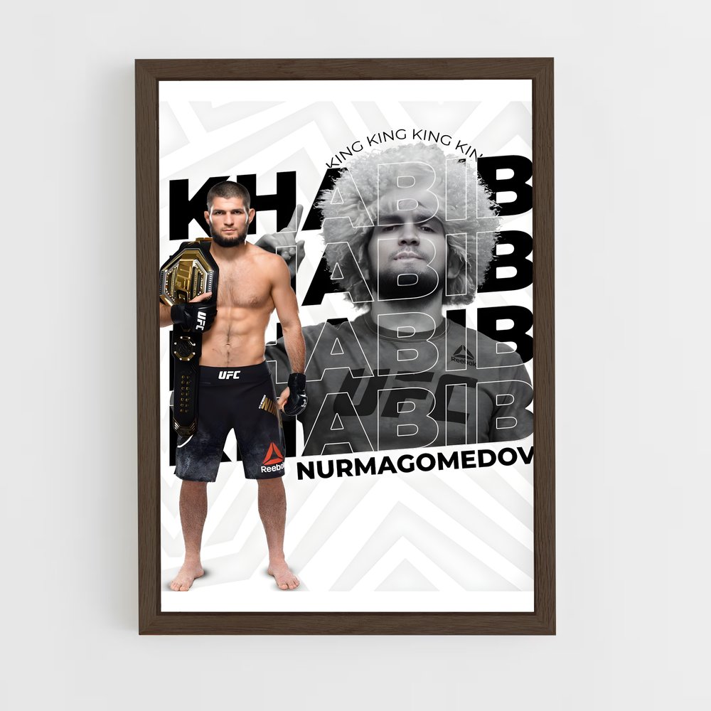 khabib-3 cadre Bois foncé