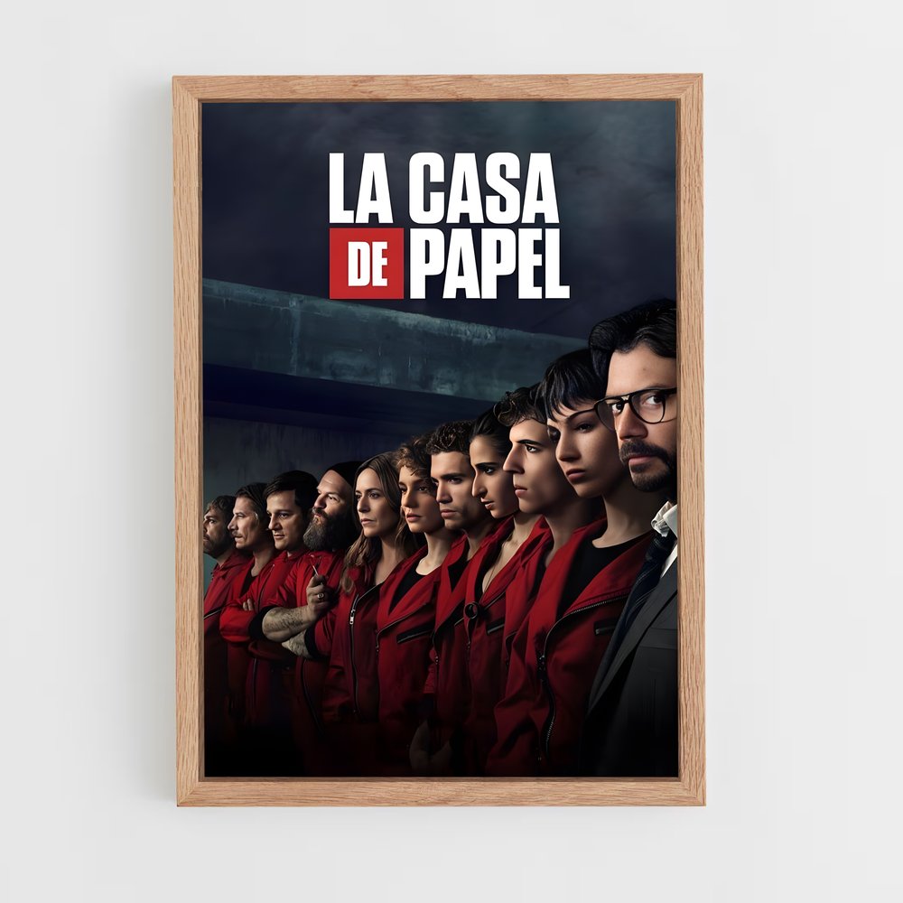 la-casa-de-papel-8 cadre Bois clair