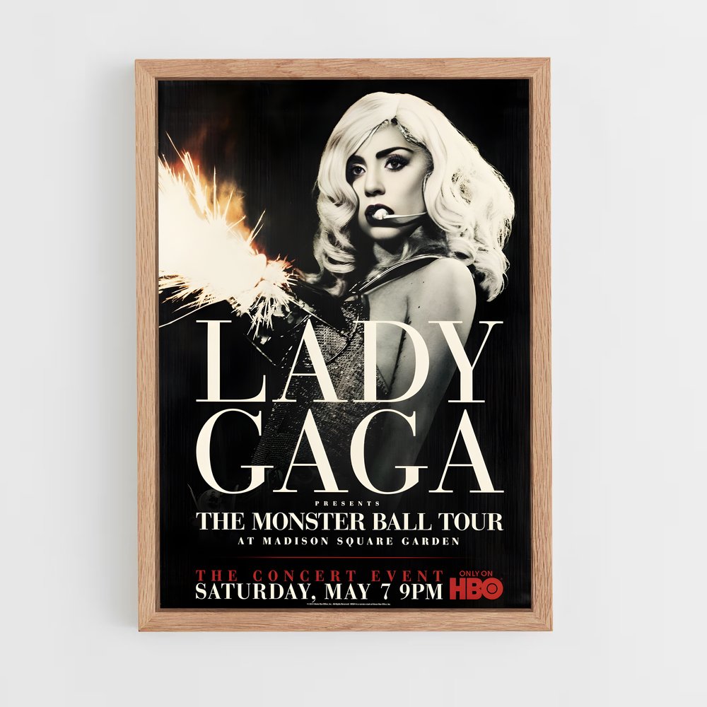 lady-gaga-15 cadre Bois clair