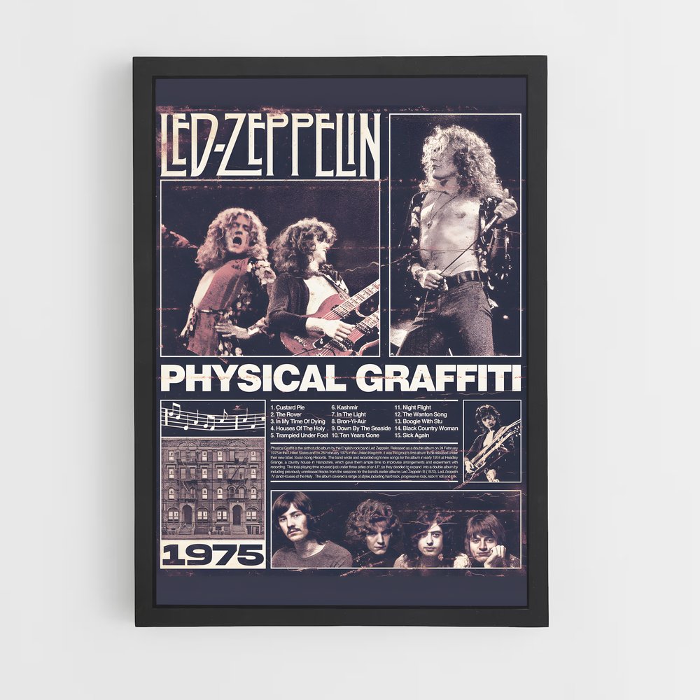 led-zeppelin-1 cadre Noir