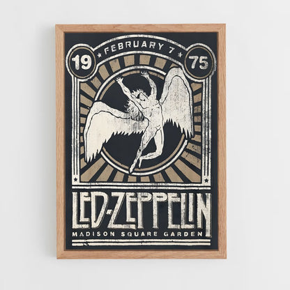 led-zeppelin-8 cadre Bois clair