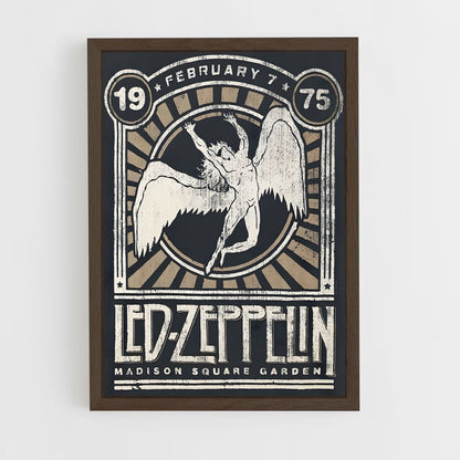 led-zeppelin-8 cadre Bois foncé