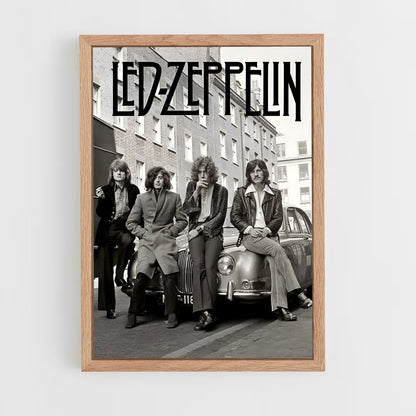 led-zeppelin-9 cadre Bois clair
