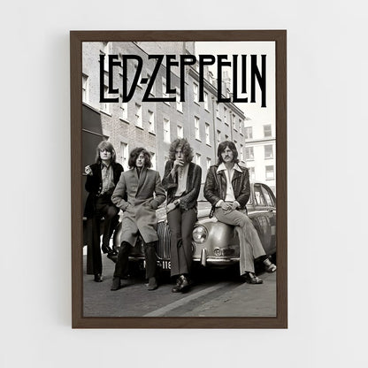 led-zeppelin-9 cadre Bois foncé