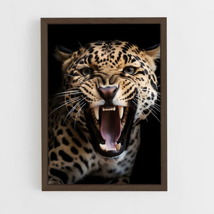 leopard-3 cadre Bois foncé