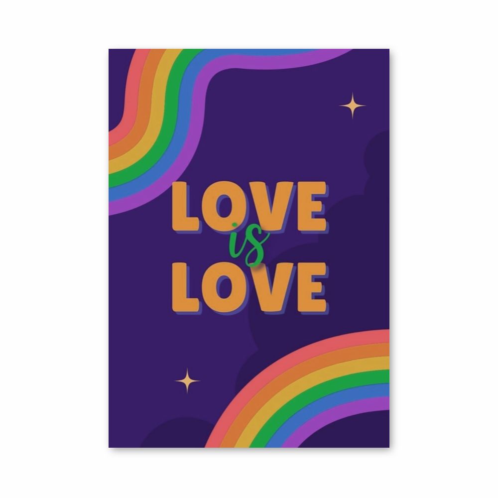 Poster Liebe Regenbogen