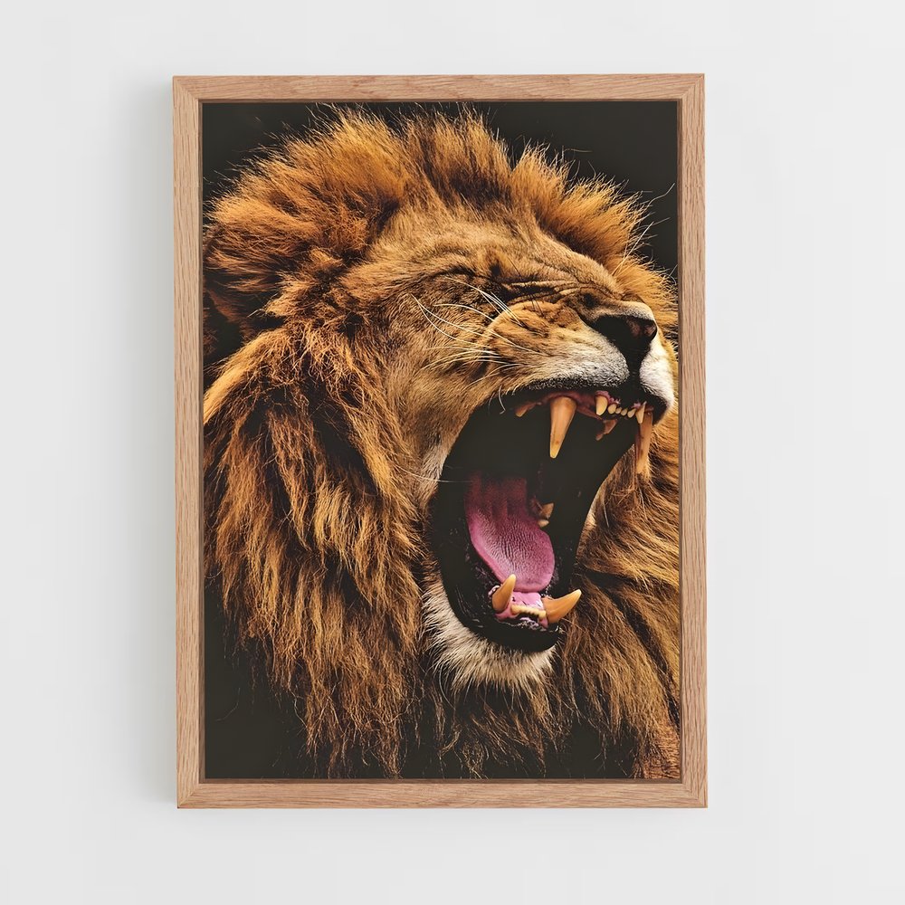 lion-3 cadre Bois clair
