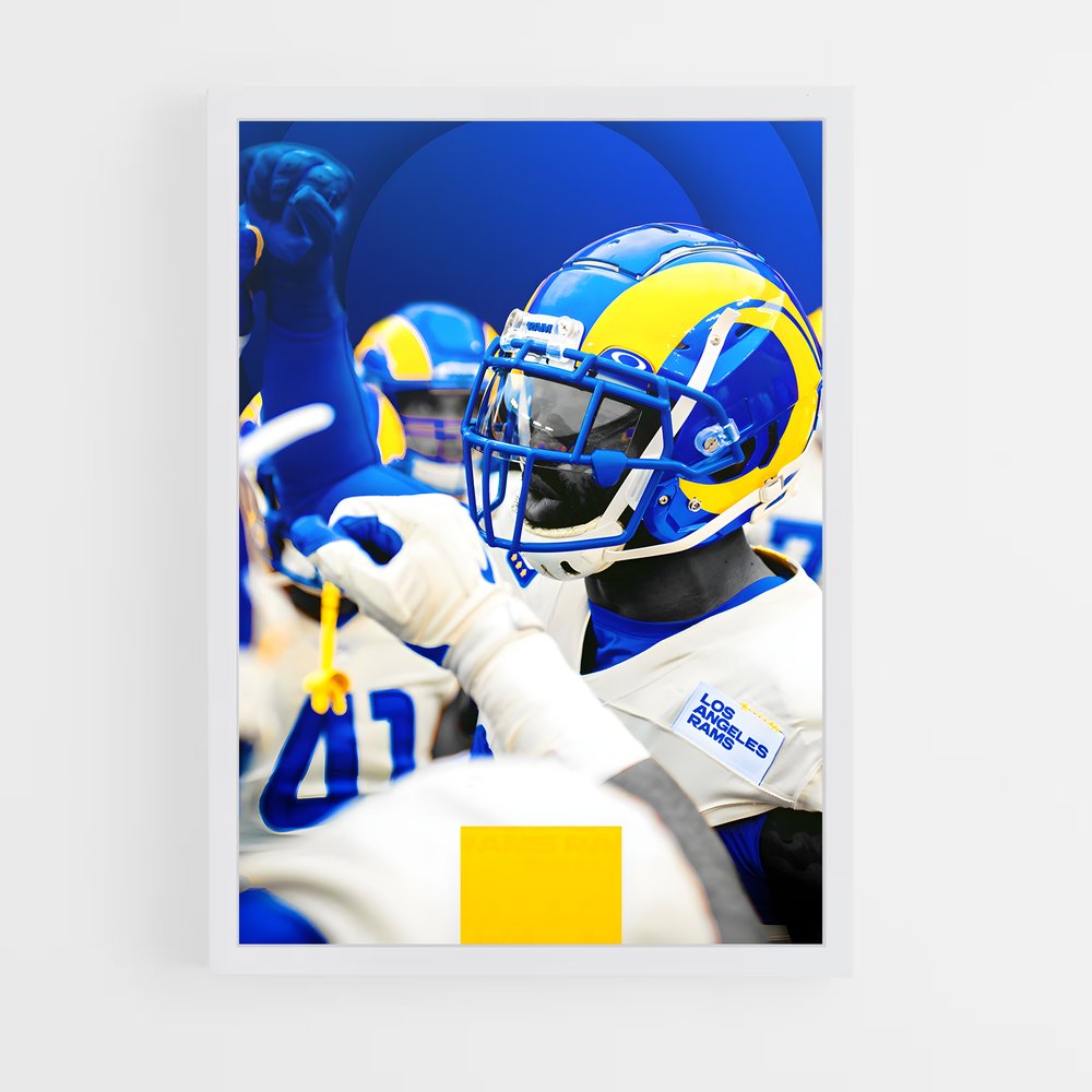 los-angeles-rams-17 cadre Blanc