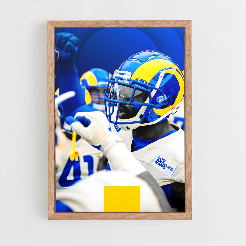 los-angeles-rams-17 cadre Bois clair