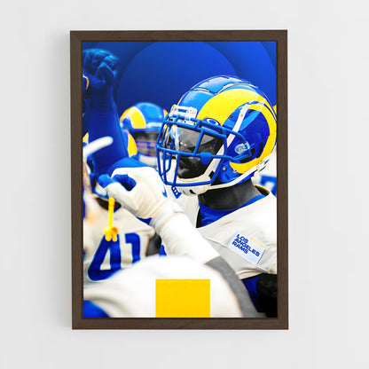 los-angeles-rams-17 cadre Bois foncé