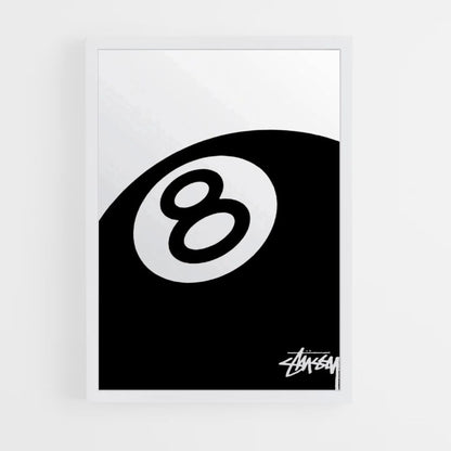 Poster Stussy Billard 8