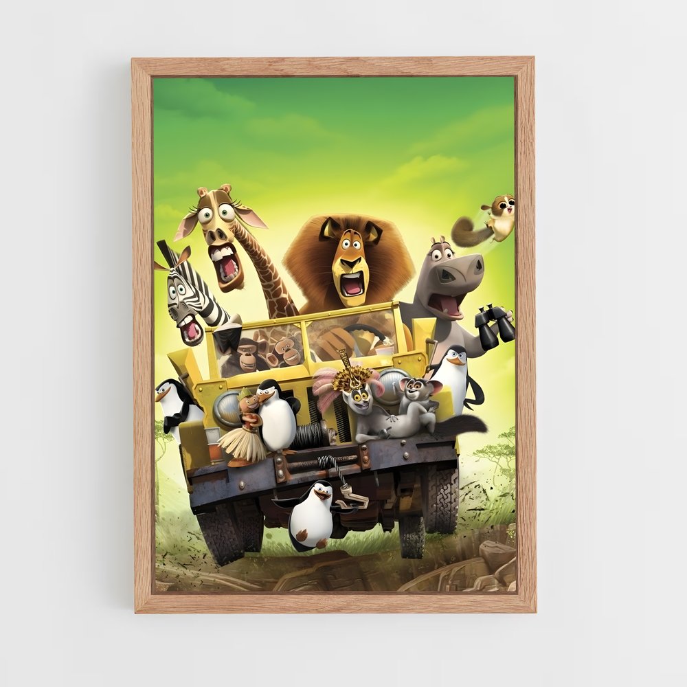 madagascar-6 cadre Bois clair