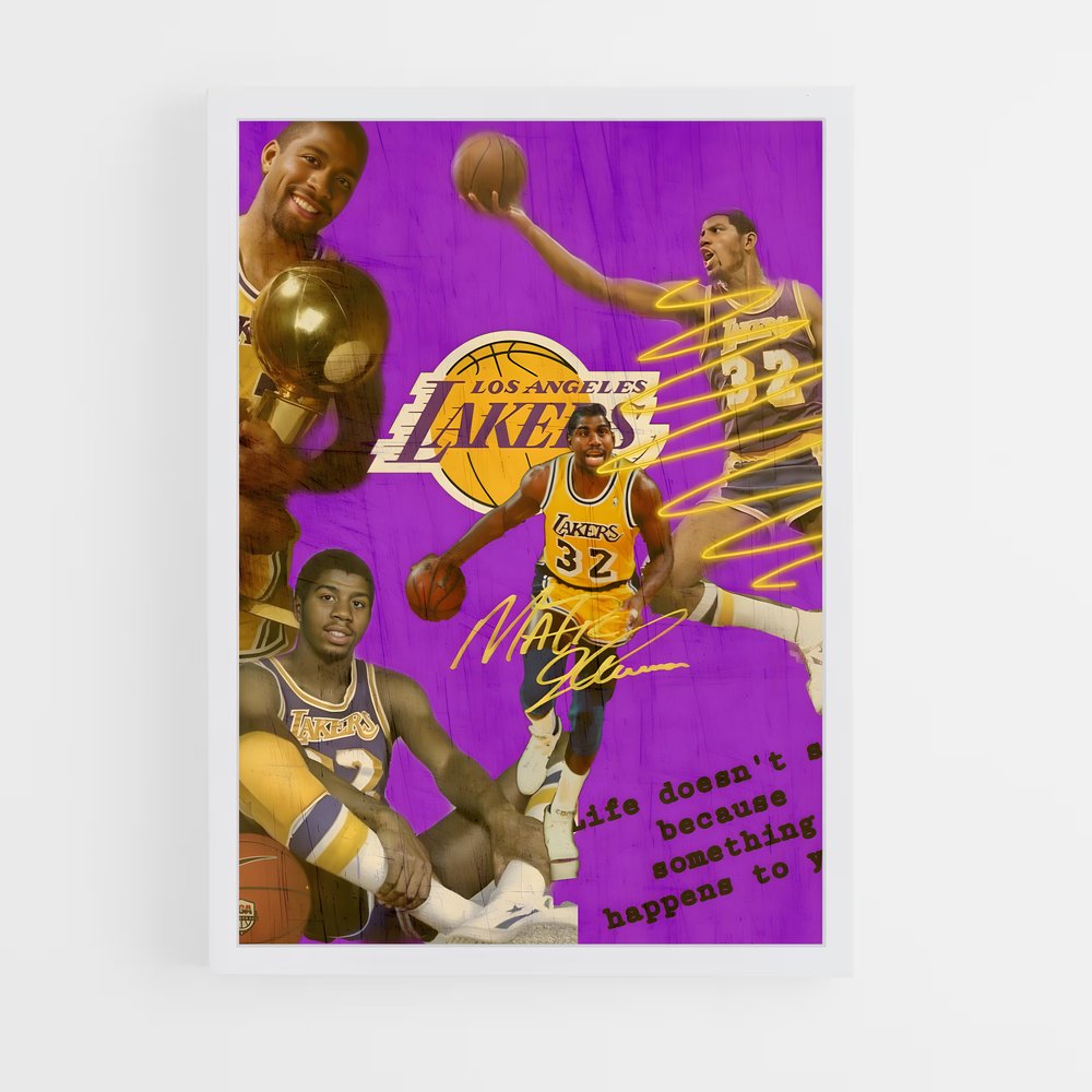 magic-johnson-15 cadre Blanc