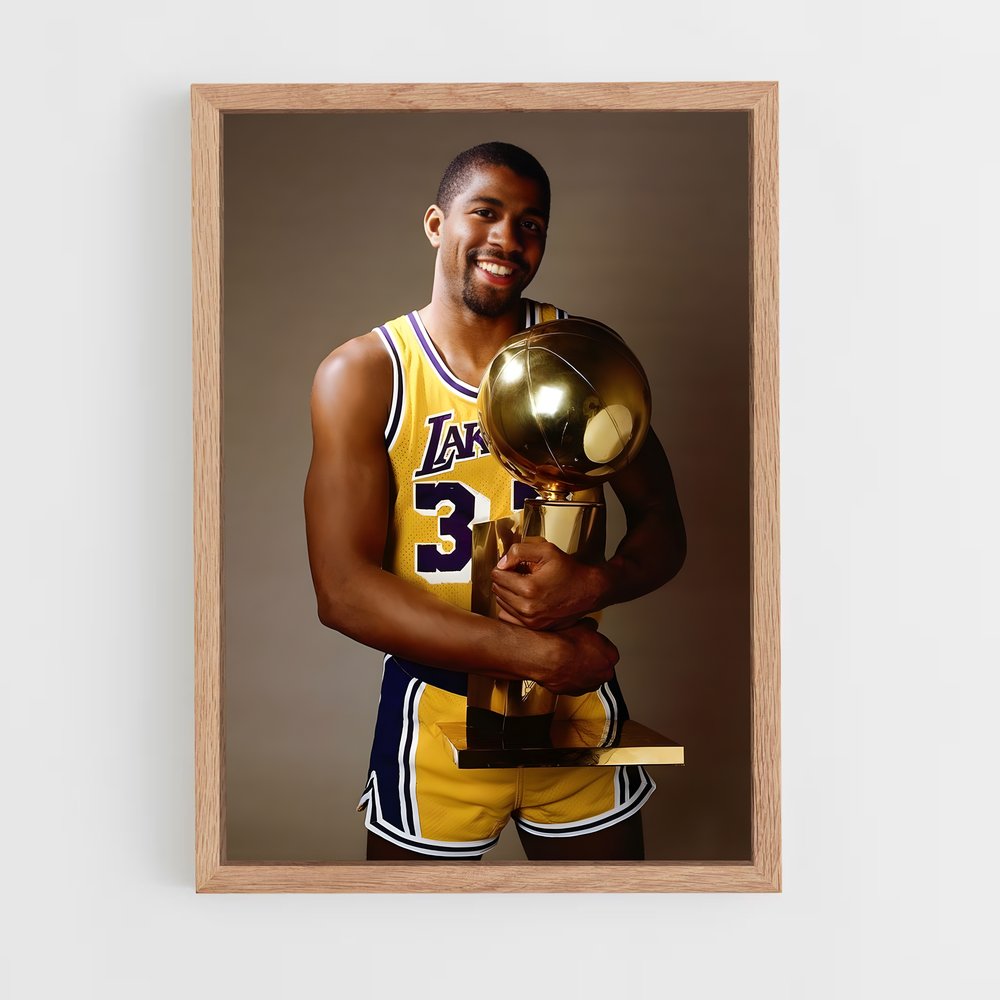 magic-johnson-6 cadre Bois clair
