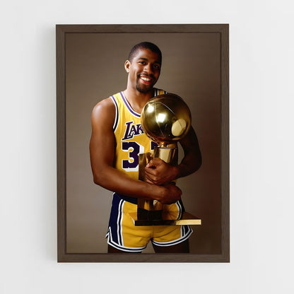 magic-johnson-6 cadre Bois foncé