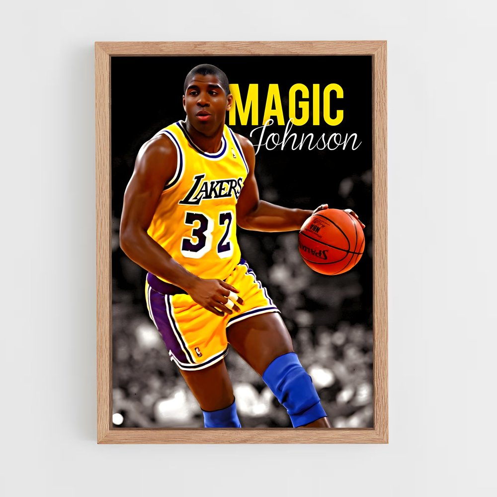 magic-johnson-7 cadre Bois clair
