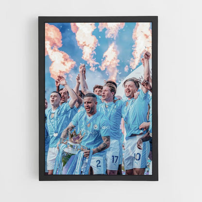 Poster Feuer in Manchester City