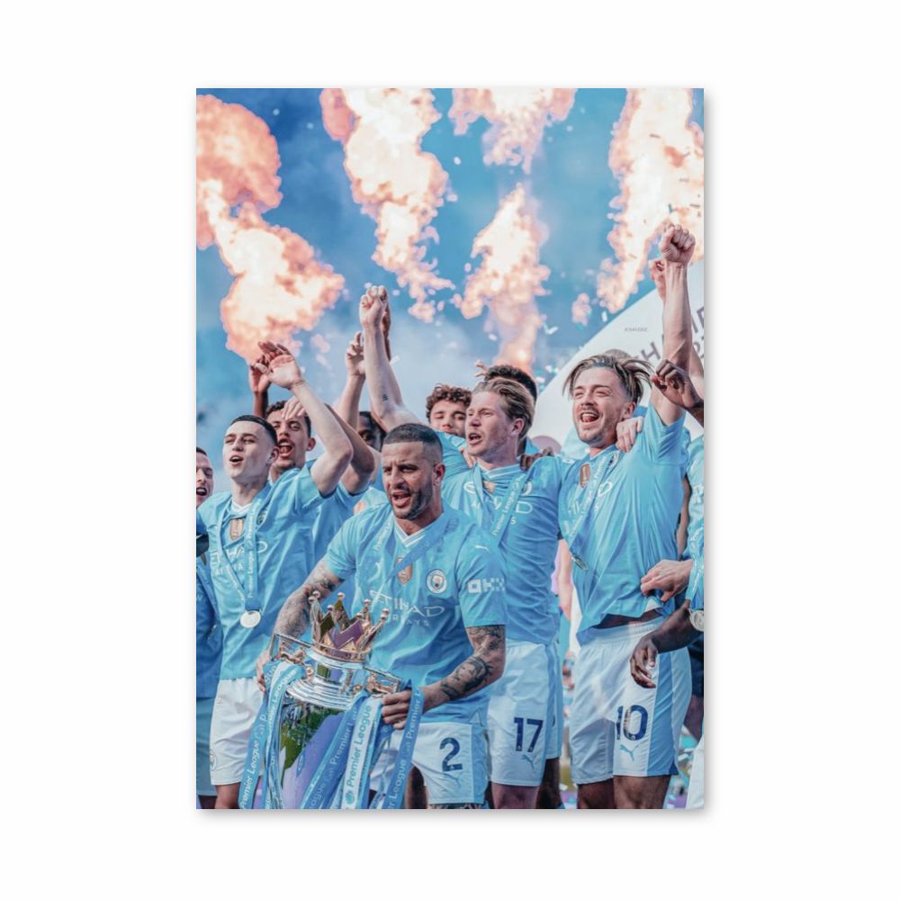 Poster Feuer in Manchester City