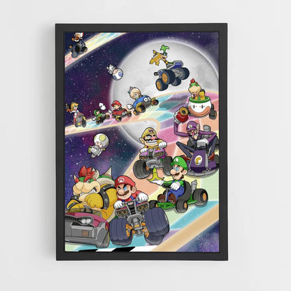 Mario Kart Regenbogen-Poster