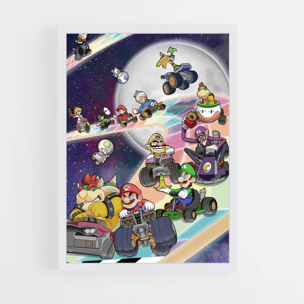 Mario Kart Regenbogen-Poster