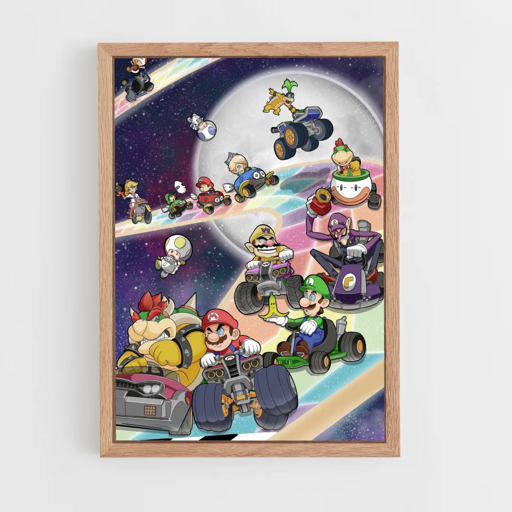 Mario Kart Regenbogen-Poster