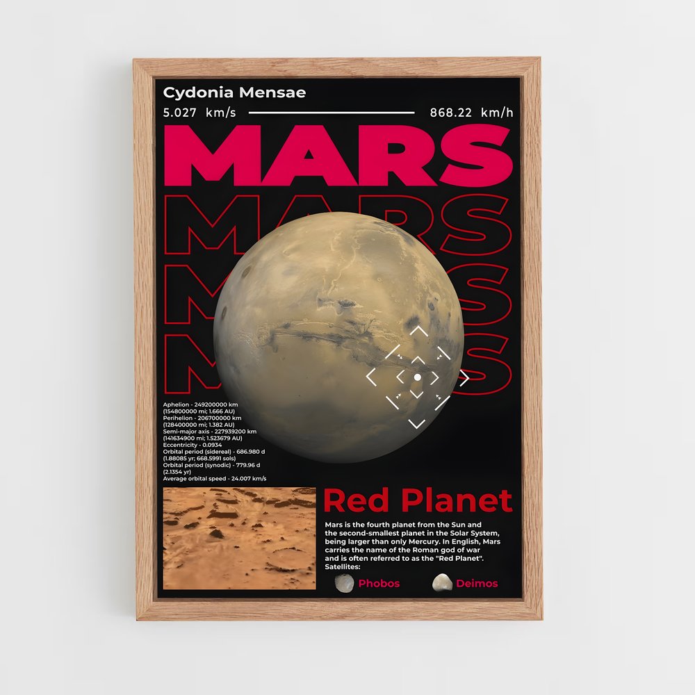 mars-4 cadre Bois clair